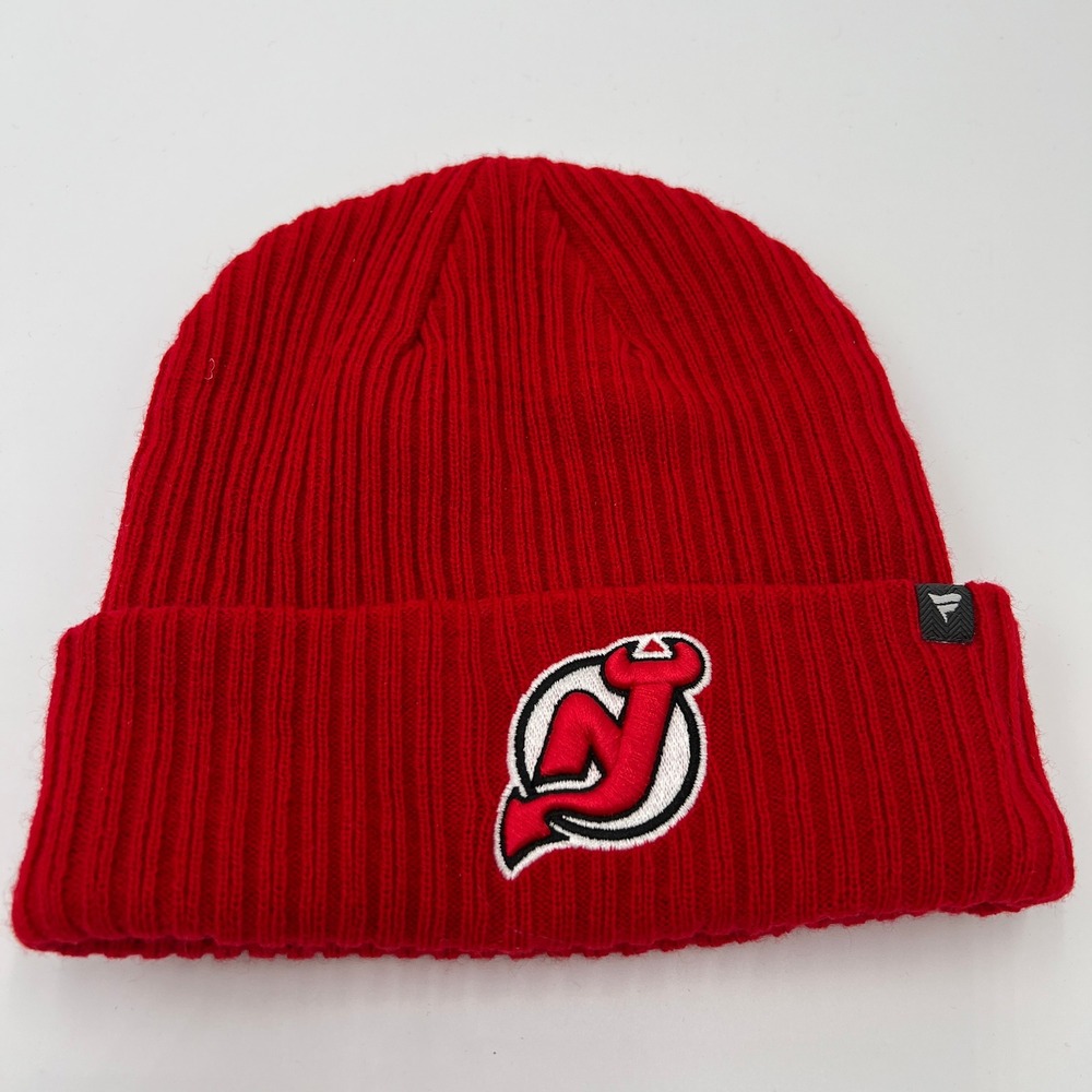 New Era NHL New Jersey Devils Red Knit Beanie‎ Hat Fanatics
